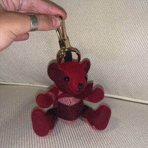 Burberry cashmere check Thomas bear charm